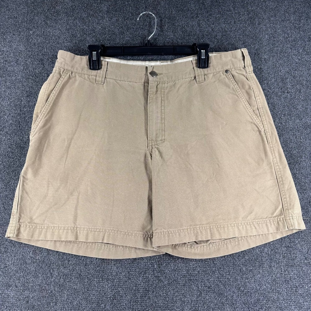 Columbia Shorts Mens 36W Khaki Canvas Utility Hiking Outdoor Workwear